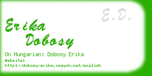 erika dobosy business card